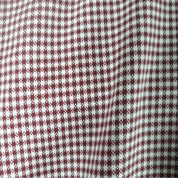LL Bean Shirt Mens LT Red Micro Check Wrinkle Resistant Button Down Preppy - Picture 3 of 6